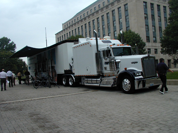 This 18-wheeler truck was full of Cisco's high-tech products designed to offer communication and security solutions.