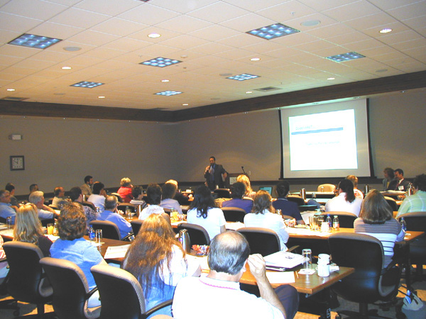 Purchasing Director Dave Tincher speaks to the agency fleet coordinators at the conference.