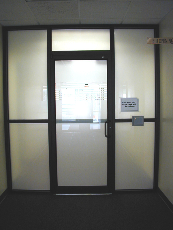 Purchasing Division's new security door into the office area.