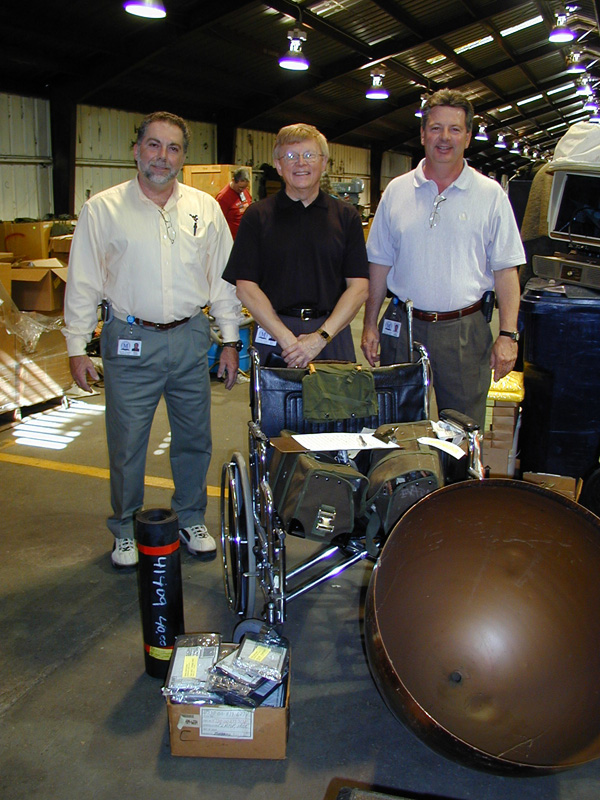 The Mineral County Board of Education received many great bargains. Pictured (I-r) are Danny Adams, Assistant Director of Facilities and Grounds; Steve Peer, Assistant Superintendent; and Greg Phillips, Director of Facilities and Grounds.