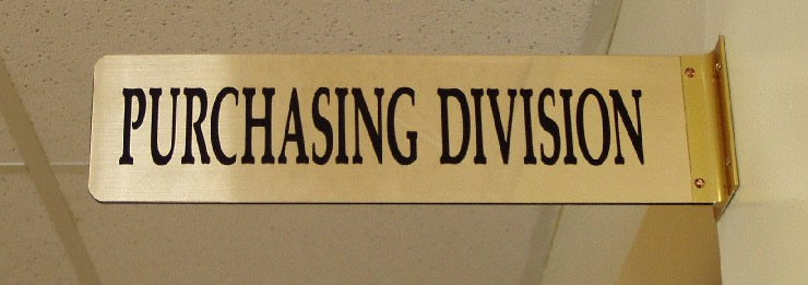 Photo of Purchasing Division door sign