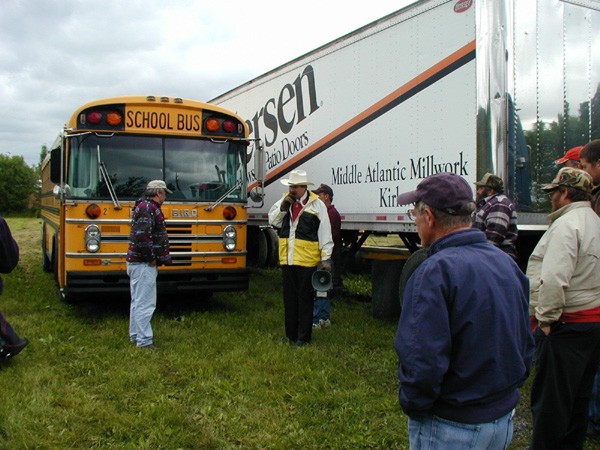 The types of property sold at the Romney auction ranged from office equipment and furniture to large vehicles, such as this school bus.